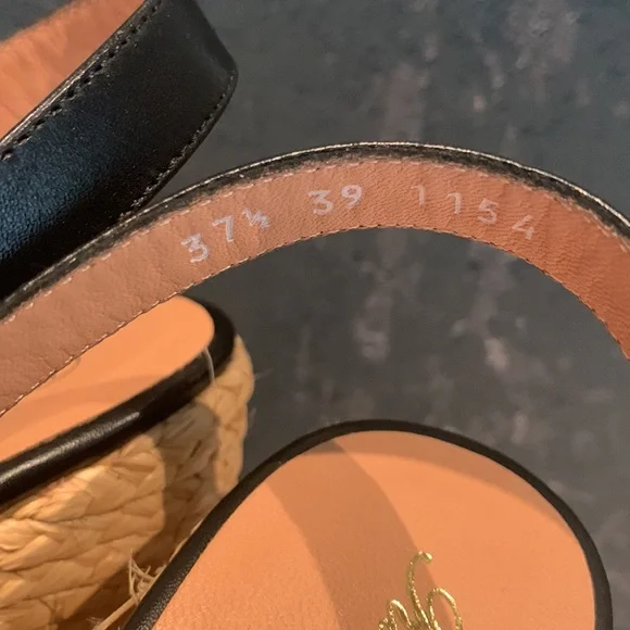 Robert Clergerie Raffia & Leather Drastik Wedge Heels Size 37.5 - Picture 8 of 11